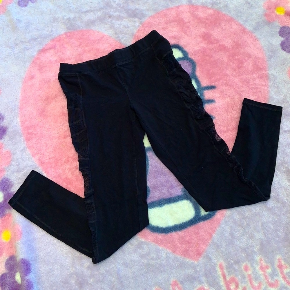 Express sheer side mesh cutout yoga pant leggings